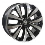 Jogo 4 Rodas Kr R-86 Vw Amarok Aro 18 4x100 Preto e Diamante Tala 7 Et 40