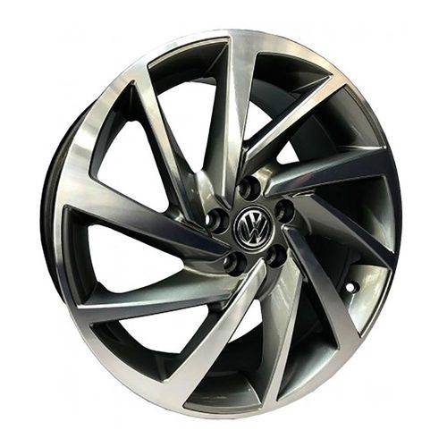 Jogo 4 Rodas Kr R-93 Novo Polo Aro 20 5x100 Grafite e Diamante Tala 7,5 Et40