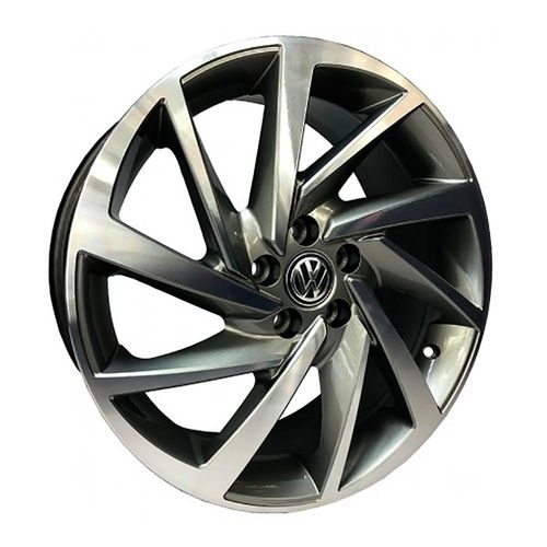 Jogo 4 Rodas Kr R-93 Novo Polo Aro 20 5x100 Grafite e Diamante Tala 7,5 Et40