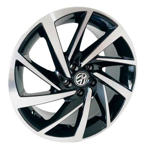 Jogo 4 Rodas Kr R-93 Novo Polo Aro 17 5x100 Preto e Diamante (bd) Tala 7 Et 47