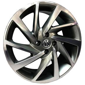 Jogo 4 Rodas Kr R-93 Novo Polo Aro 18 4X100 Grafite e Diamante Tala 7 Et 40