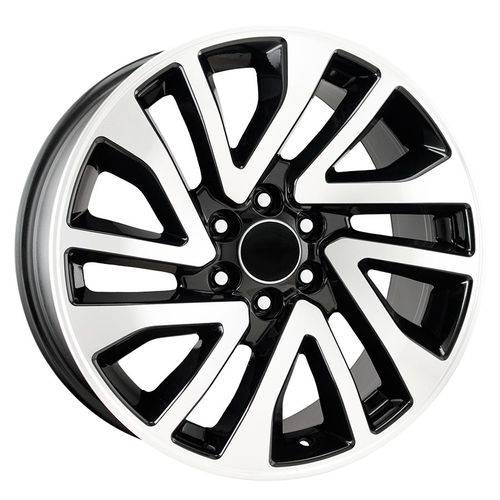 Jogo 4 Rodas Kr S01 Nissan Frontier Aro 20 6x114 Preto e Diamante Tala 8,5 Et 33