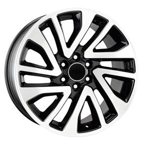 Jogo 4 Rodas Kr S01 Nissan Frontier Aro 18 6X114 Preto e Diamante Tala 8,5 Et 33