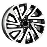 Jogo 4 Rodas Kr S01 Nissan Frontier Aro 18 6x114 Preto e Diamante Tala 8,5 Et 33