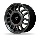 Jogo 4 Rodas Volcano La Palma Gol Gt2 86 Aro 17 4x100 Preto e Diamante Tala 7 Et 40