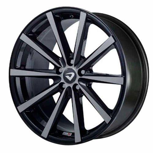 Jogo 4 Rodas Volcano Monaco Aro 18 4x100 Preto e Diamante Tala 7 Et 35