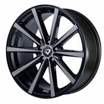 Jogo 4 Rodas Volcano Monaco Aro 18 5x112 Preto e Diamante Tala 7 Et 35