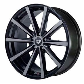 Jogo 4 Rodas Volcano Monaco Aro 18 4X100 Preto e Diamante Tala 7 Et 35