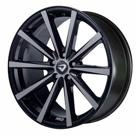 Jogo 4 Rodas Volcano Monaco Aro 18 5X112 Preto e Diamante Tala 7 Et 35