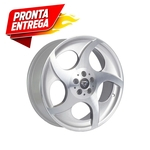 Jogo 4 rodas Volcano Munique Mercedes SLR aro 18 5X114 prata e diamante tala 7 ET 42