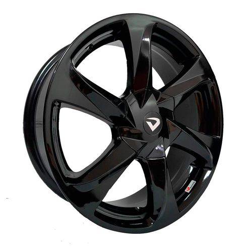 Jogo 4 Rodas Volcano New Santorini Aro 17 4x100 Preto Brilhante Tala 7 Et 42