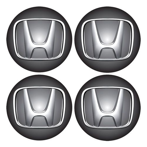 Jogo Bottom/ Emblema para Calota Honda 48mm Degrade 4 Peças Resinado