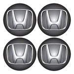Jogo BOTTOM/ Emblema para Calota Honda 48MM Degrade 4 Pecas Resinado
