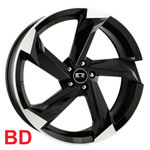 Jogo C/4 Rodas Aro 15X6,0 Krmai K60 5X100 Offset 36 Bd (Black Diamond)