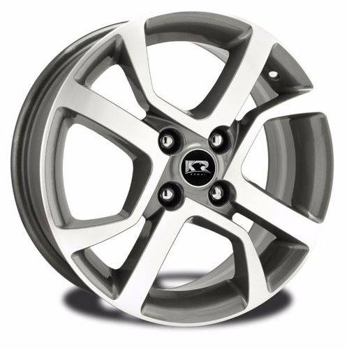 Jogo C/4 Rodas Aro 15X6,0 Krmai R77 4X98 Offset 38 Gd (Graphite Diamond) Fiat Mobi