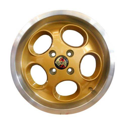 Jogo C/4 Rodas Aro 15X7,0 Krmai M6 4X100 Offset 32 Dd (Dourado Diamond) Porsche