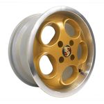 Jogo C/4 Rodas Aro 15x7,0 Krmai M6 4x100 Offset 32 Dd (dourado Diamond) Porsche