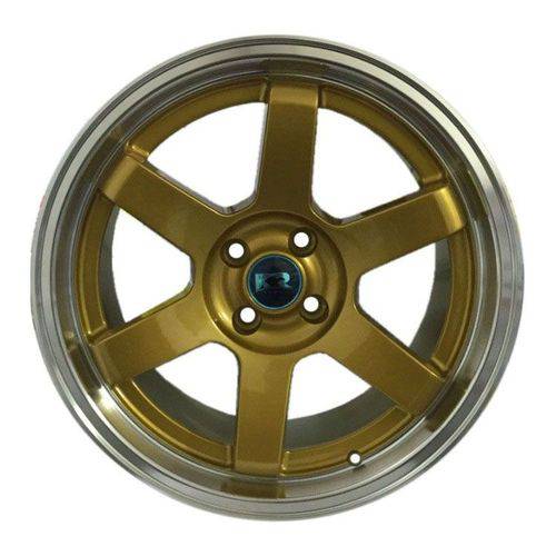 Jogo C/4 Rodas Aro 15x7,5 Krmai K57 4x100 Offset 32 Dd (dourado Diamond)