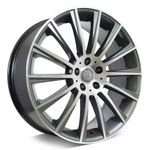 Jogo C/4 Rodas Aro 17X7,0 Krmai R66 5X112 Offset 40 Gd (Graphite Diamond) Mercedes C63 Am