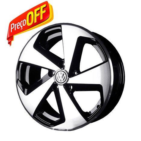 Jogo C/4 Rodas Aro 17X7,0 Krmai R71 5X100 Offset 38 Bd (Black Diamond) Golf Gti Alema