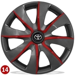 Jogo Calota Aro 14 Toyota Etios 12 13 2014 2015 16 Graph Red