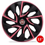 Jogo Calota Esportiva 13 Ds4 Pink Rosa Fiat Palio Uno Siena 