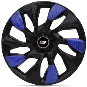 Jogo Calota Esportiva Ds5 Black Blue Aro 13 Preta Azul