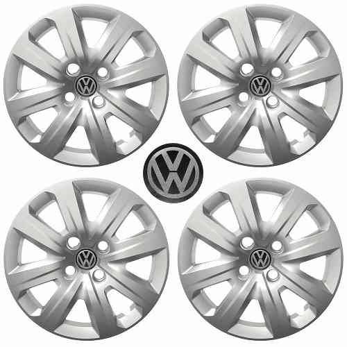 Jogo Calotas Aro 14" Volkswagen Saveiro 14/16 C/ Emblema