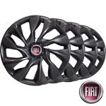 Jogo calotas esportivas graphite aro 13 - Fiat Palio Siena Mobi Uno Strada