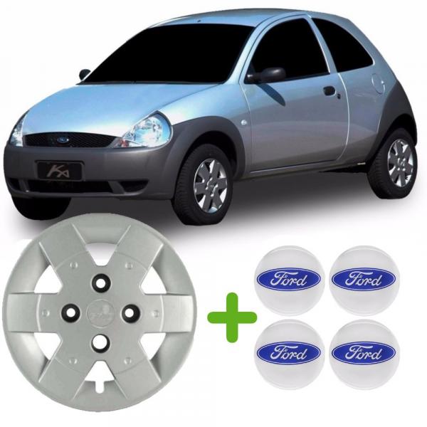 Jogo Calotas Ford Ka 2002 a 2003 Aro 13 + Emblema - Grid