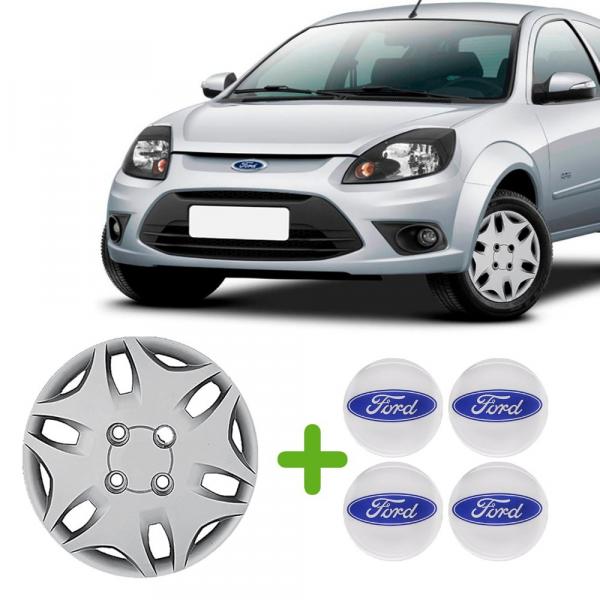 Jogo Calotas Ford Ka 2011 2012 - Aro 13 + Emblema - Grid