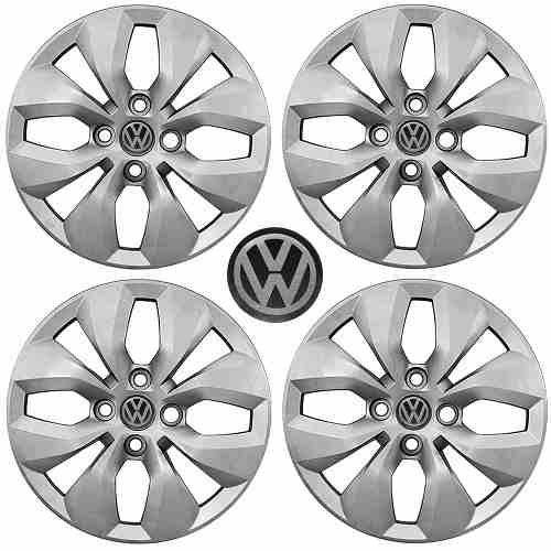 Jogo Calotas Grid Aro 14" Volkswagen Saveiro G6 14/16 C/ Emblema - Ca