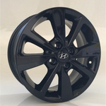 Jogo com 4 Roda KR S13 Aro 15 Novo Hb20 Black 4x100 Offset 42