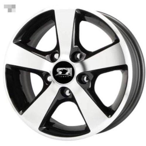 Jogo com 4 Rodas Aro 14X6,0 Krmai L1 5X112 Offset 27 Bd (Black Diamond) Kombi L Edition