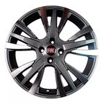 Jogo com 4 Rodas Aro 14X6,0 Krmai R18 4X98 Offset 38 Gd (Graphite Diamond) Palio Sporting