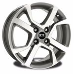 Jogo com 4 Rodas Aro 14X6,0 Krmai R77 4X98 Offset 38 Gd (Graphite Diamond) Fiat Mobi