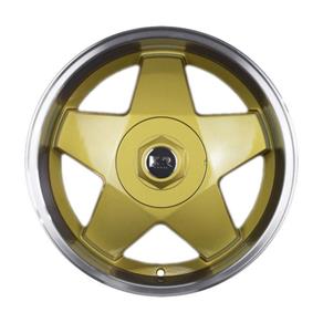 Jogo com 4 Rodas Aro 15X7,0 Krmai K56 4X100/108 Offset 32 Dd (Dourado Diamond) Borbet