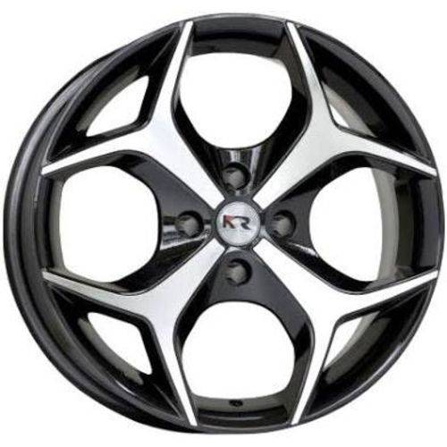 Jogo com 4 Rodas Aro 13X5,5 Krmai K18 4X108 Offset 36 Bd (Black Diamond)