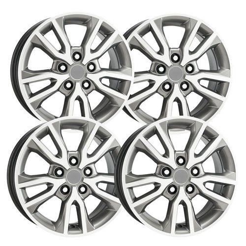 Jogo com 4 Rodas Kr R-98 Hyundai Creta Aro 16 5x114 Diamante Grafite Tala 6 Et 43