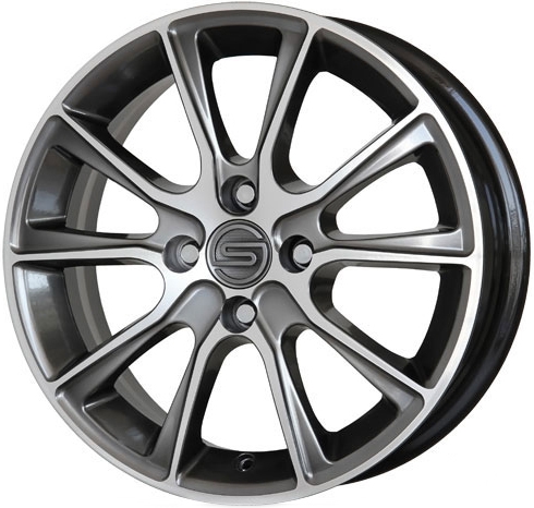 Jogo com 4 Rodas Scorro S-220 Aro 15 4 X 100 Diamante Kromo Escuro Tala 6 ET 36