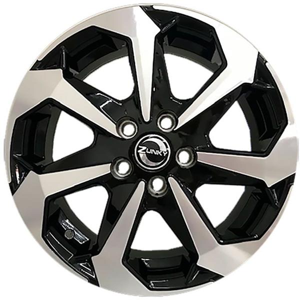 Jogo com 4 rodas Zunky ZK-890 Jetta aro 15 4 x 100 tala 6 Diamante Preto ET 35