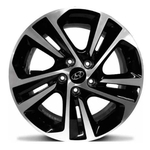 Jogo com 4 rodas Zunky ZK-895 New Creta aro 16 5 x 114,3 Preto Diamante Tala 6 ET 40