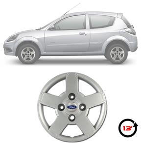 Jogo de Calotas Ford Ka 2008 2009 2010 2011 2012 2013 com Emblema Aro 13 GRID