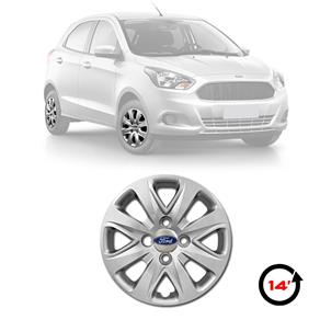 Jogo de Calotas Ford Ka Hatch 2015 2016 2017 com Emblema Aro 14