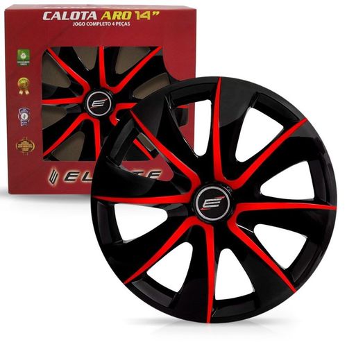 Jogo de Calotas Prime Aro 14 Black/red