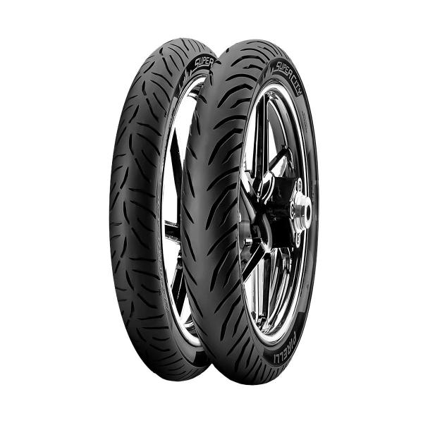 Jogo de 2 Pneus de Moto Pirelli Super City 2.75-18 42P + 90/90-18 51P - CG / YBR / RD / Titan