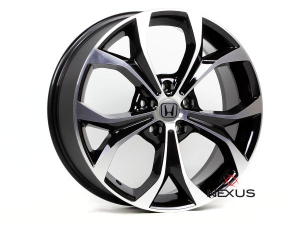 Jogo de Roda Aro 17 HONDA CIVIC 2012 PRETA DIAMANTADA 5X114 - Krmai