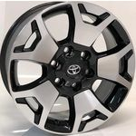 Jogo De Roda Aro 22 Toyota Hilux Preta Diamantada 6x139