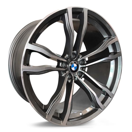 Jogo de Roda BMW X6 M Aro 20 - Grafite Diamantada Roda X6 M Aro 20 - 5x120 Tala: 8,5 Off-Set: 35