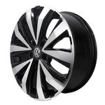 Jogo de Rodas Amarok Extreme Aro 18 x 7,0 5x100 ET40 R86 Volkswagen Preto Diamantado